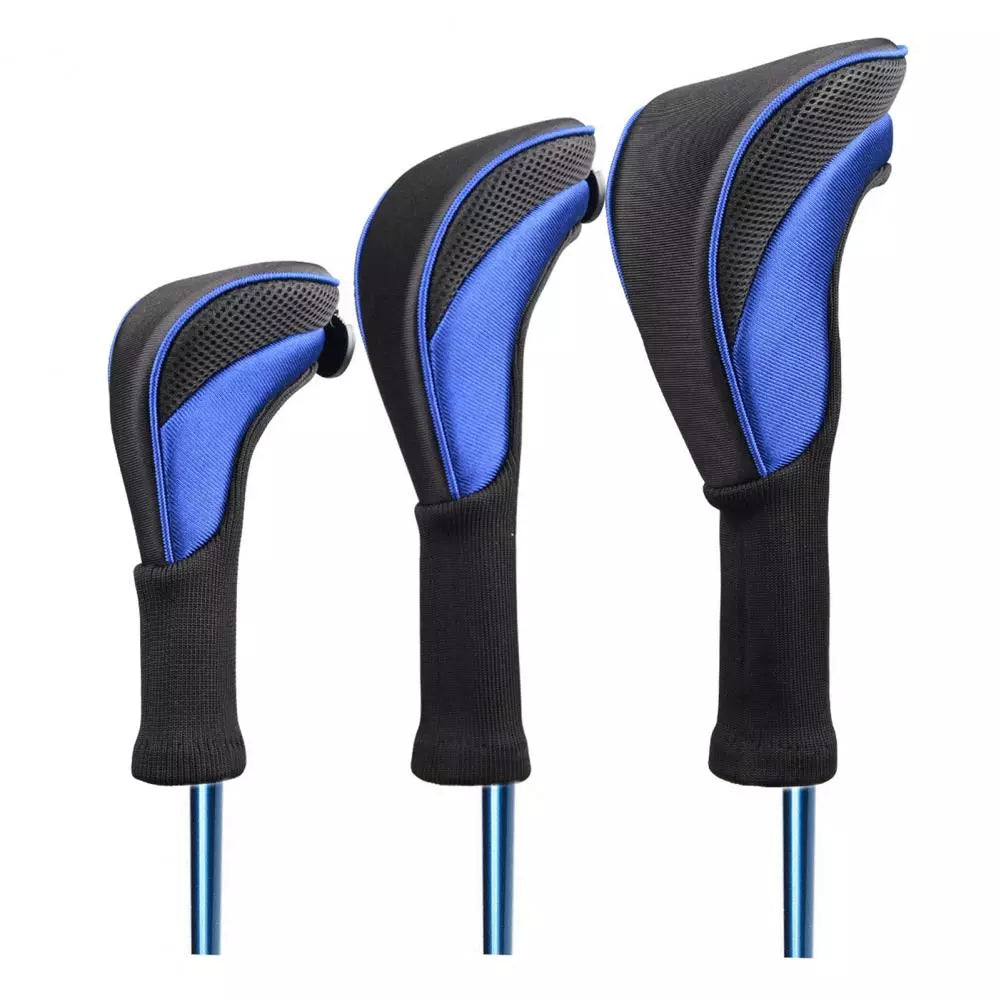 No.1/3/5 Golf Club Head Covers Woods Driver Soft Lining Club Long Golf Iron Head Protection Sleeve Wedge Cover Golf Accessories