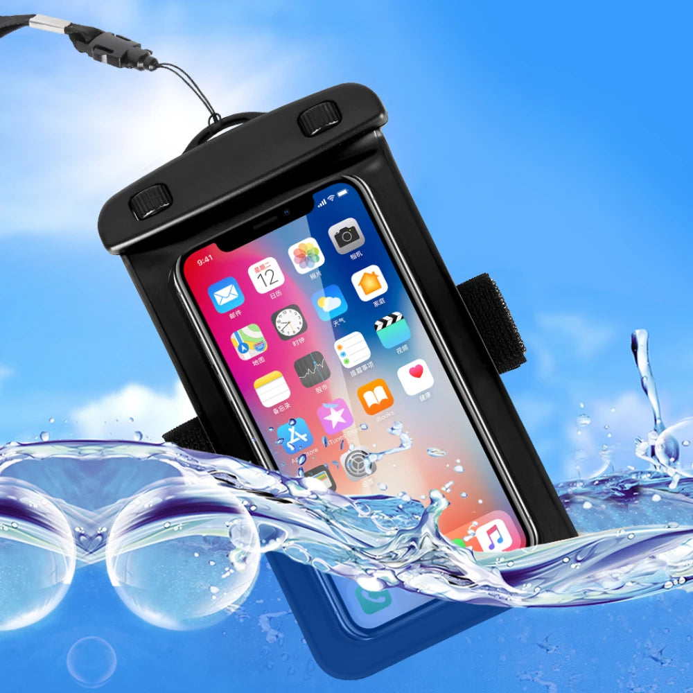 Summer Swimming Waterproof Pouch Underwater Arm Band Phone Case Bag On Hand Universal Diving Beach Dry Bags Skiing Holder 6.9 in