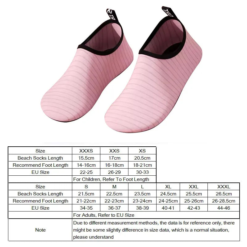 PINJIAN Men Women Water Sport Beach Swimming Socks Thin Multi Prints Anti Slip Fitness Yoga Dance Surf Diving Underwater Shoes