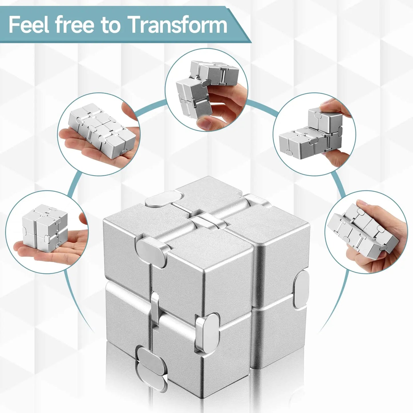 Magic Cube Stress Relief Toy Infinity Cube Portable Educational Toys Decompresses Relax Toys for Children Adults