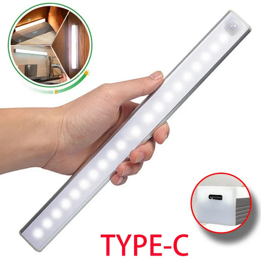 Motion Sensor Light Wireless LED Night Light Type C Rechargeable Light