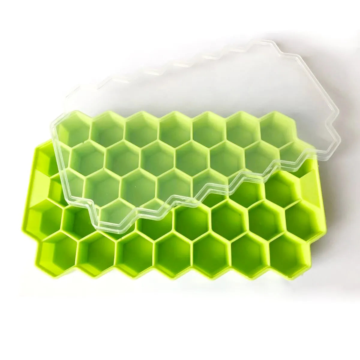 1pcs Honeycomb 37 Lattice Cube Tray Maker With Lid DIY Ice Mold