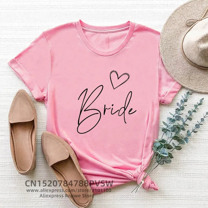 Bachelorette Bridal Bride Bridesmaid Party T Shirts Girl Evjf Hen Party T-shirts hen do Tops Tee